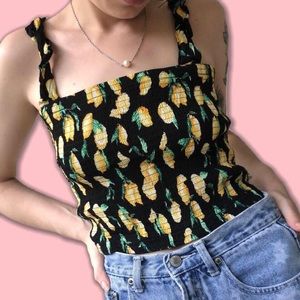 Lemon covered cami fruit top